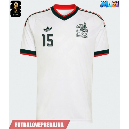 Lacne Muži Futbalové dres Mexiko Israel Reyes #15 MS 2026 Krátky Rukáv - Preč